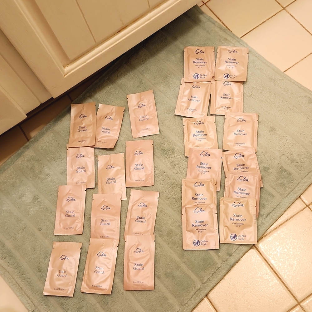 33 Travel Packets- Hair dye stain remover & stain guard,